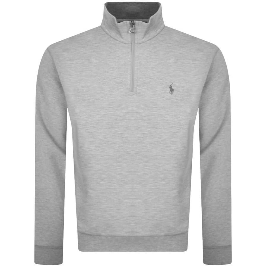 【新品未使用】 POLO RALPH LAUREN HALF ZIP SWEAT Ralph Lauren Half Zip Sweatshirt Grey | Mainline Menswear